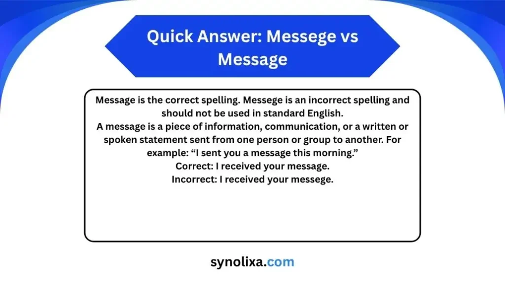 messege vs message