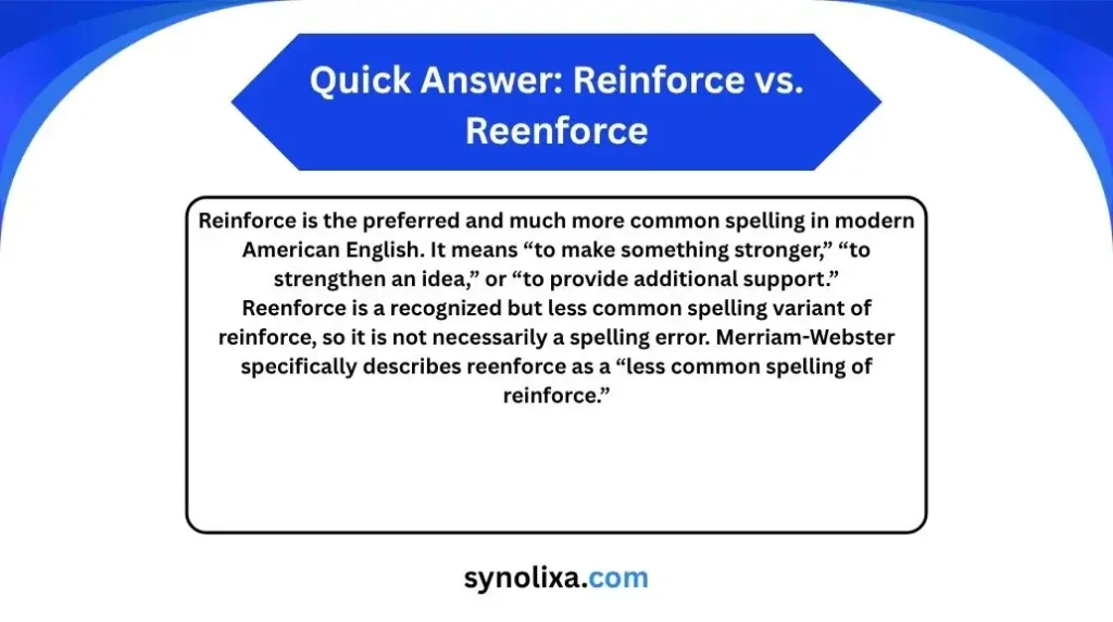 reinforce vs reenforce