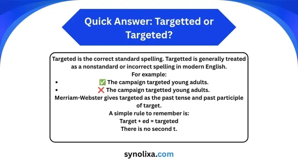 targetted or targeted