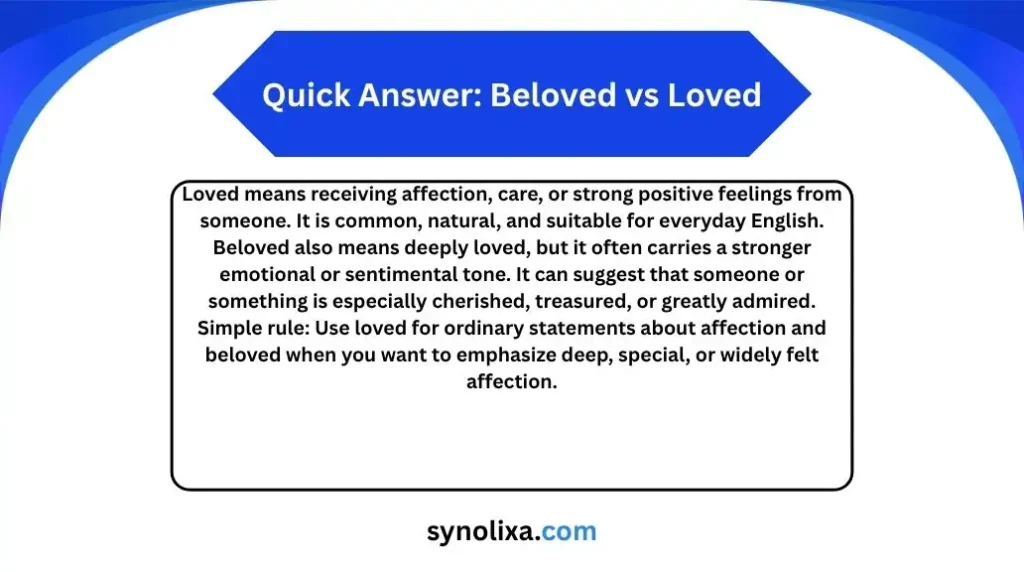 beloved vs loved