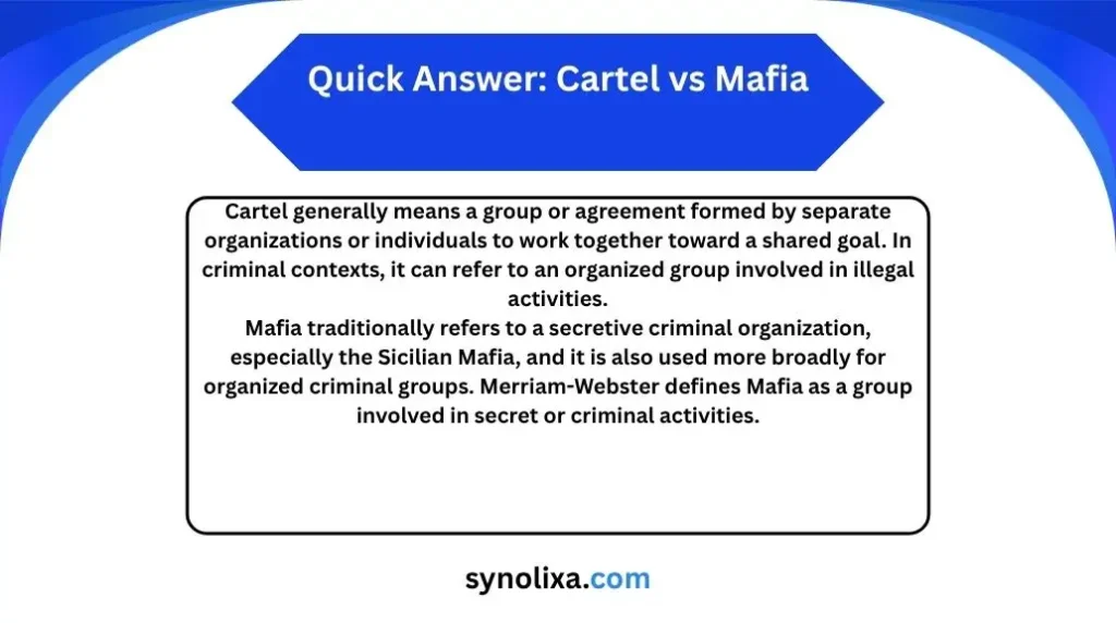 cartel vs mafia