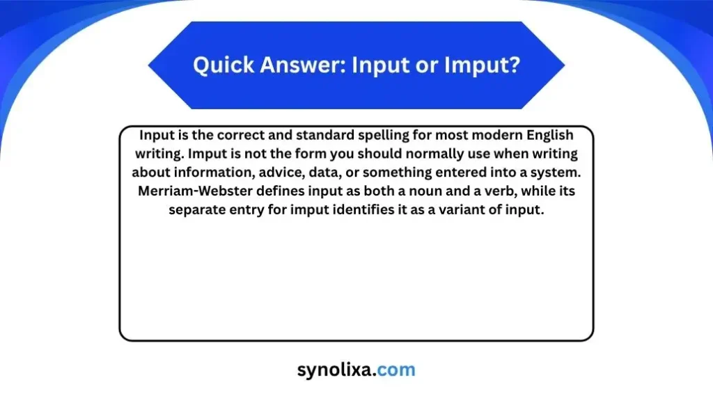 input or imput