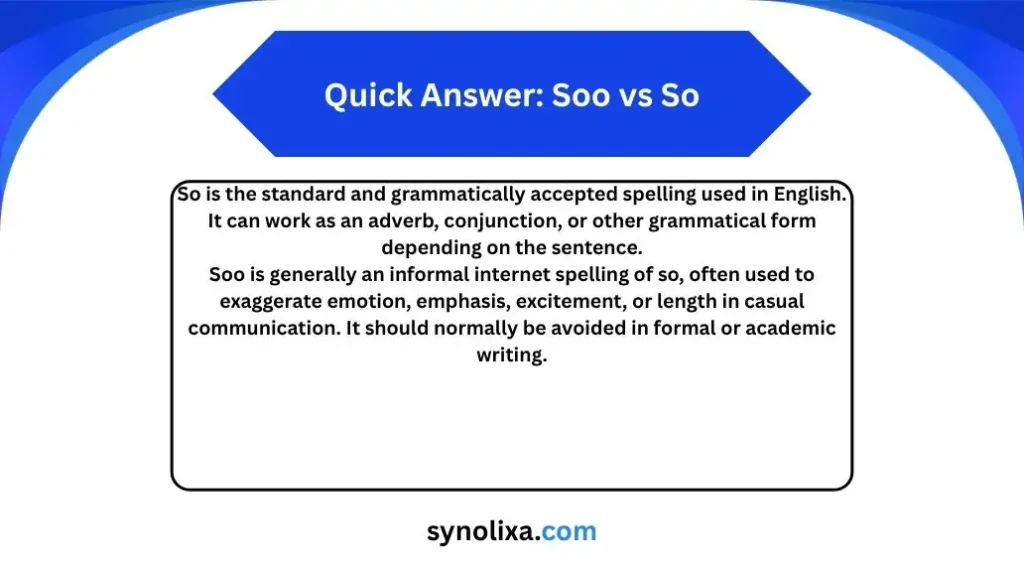 soo vs so