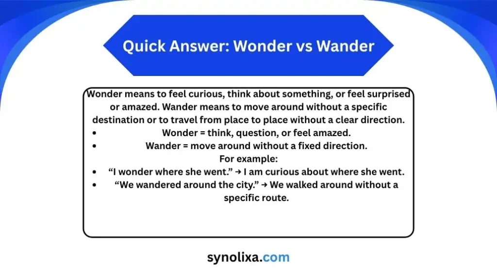 wonder vs wander