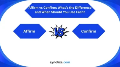 affirm vs confirm