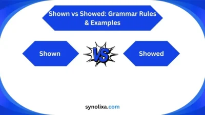 shown vs showed