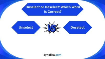 unselect or deselect